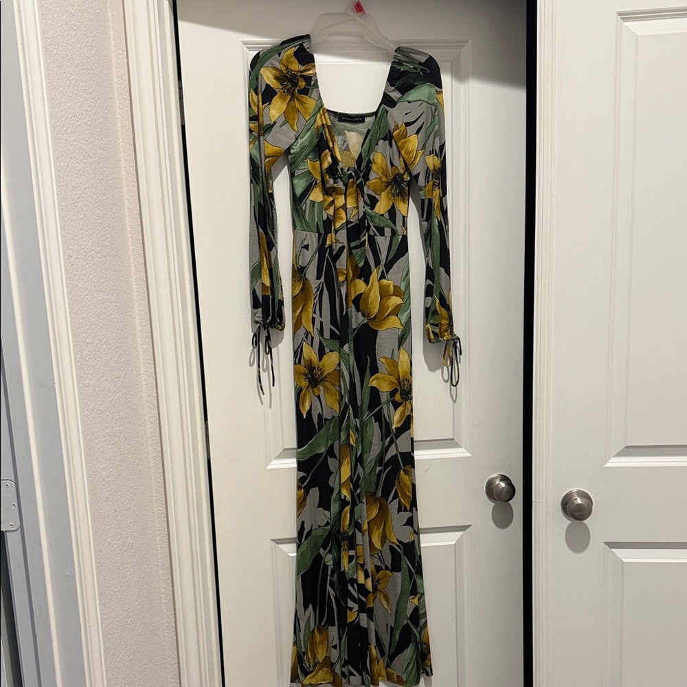 Floral Long Sleeve Maxi Dress